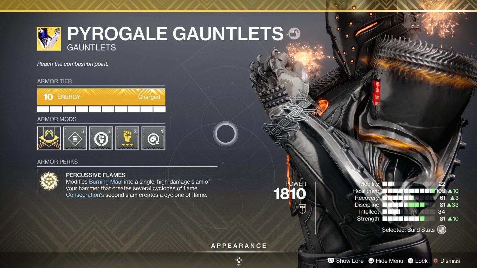 Destiny 2 Pyrogale Gauntlets Exotic - Deltia's Gaming