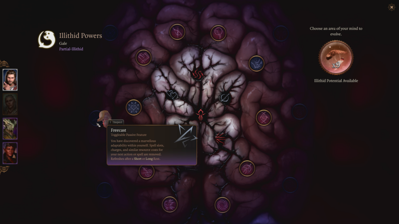 Illithid Powers - Mind Flayer Skill Tree in Baldur's Gate 3