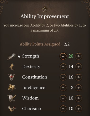 BG3 Ability Improvement 20 Strength - Deltia's Gaming