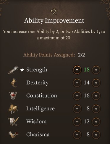BG3 Barbarian Strength Ability Improvement