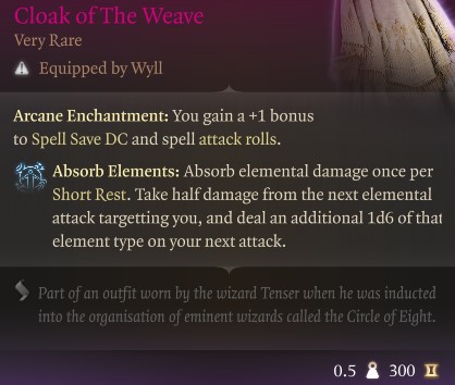 BG3 Cloak of the Weave