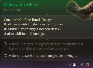 BG3 Gloves of Archery