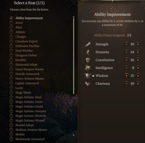 BG3 Level 12 Life Cleric Ability Improvement