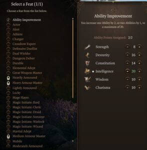 BG3 Level 12 Wizard Ability Improvement