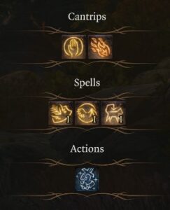 BG3 Level 3 Eldritch Knight Spell Selections