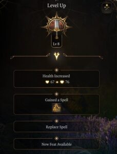 BG3 Level 8 Eldritch Knight