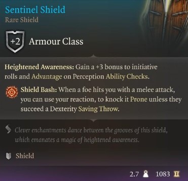 BG3 Sentinel Shield - Baldur's Gate 3