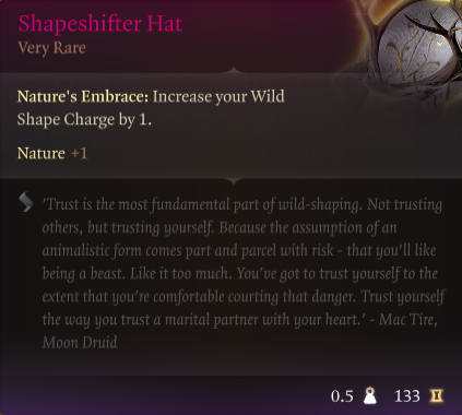 BG3 Shapeshifter Hat