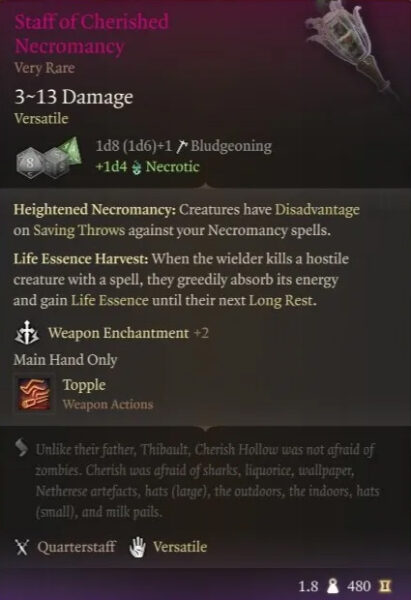 BG3 Staff of Cherished Necromancy