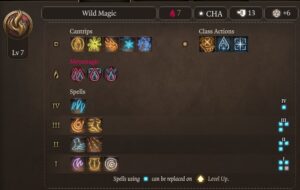 BG3 Wild Magic level 7 spells