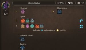 BG3 level 7 gloom stalker spellbook - Baldur's Gate 3