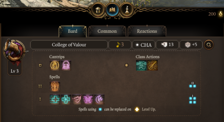 Baldur’s Gate 3 Bard Level 3 Spells