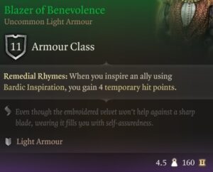Baldur's Gate 3 Blazer of Benevolence