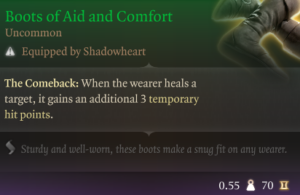 Baldur’s Gate 3 Boots of Aid and Comfort
