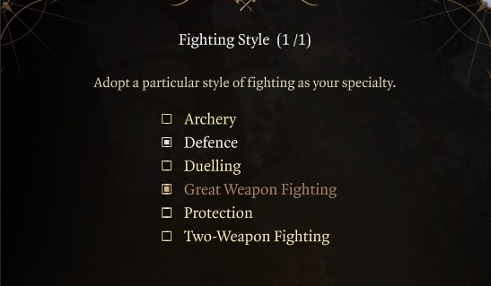 Alternative Fighting Style