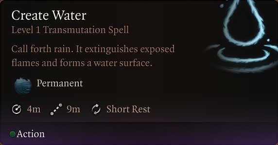 Baldur’s Gate 3 Create Water