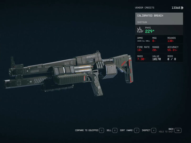 Starfield Calibrated Breach Weapon