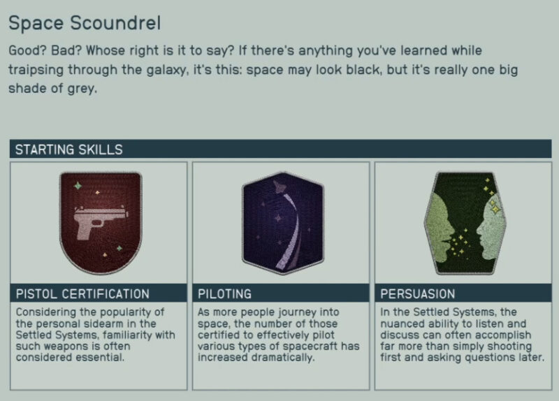 Starfield Space Scoundrel Background