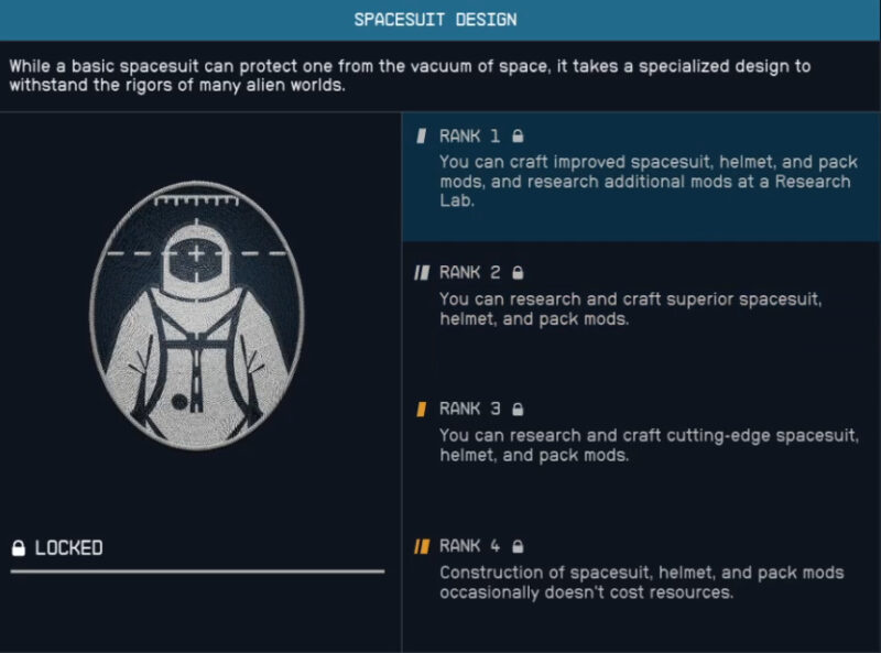 Starfield Spacesuit Design Skill