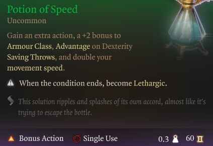 BG3 Potion of Speed