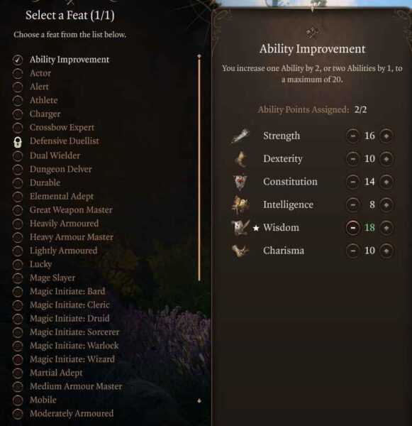 Best Baldur’s Gate 3 Tempest Domain Cleric Build Guide Level 4 Feat