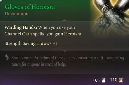Baldur's Gate 3 Gloves of Heroism