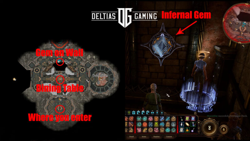 Baldur's Gate 3 Helldusk Helmet Infernal Gem entrance