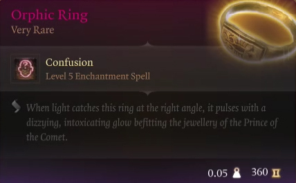 Baldur's Gate 3 Orphic Ring