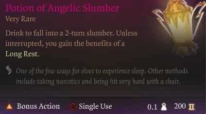 BG3 Potion of Angelic Slumber