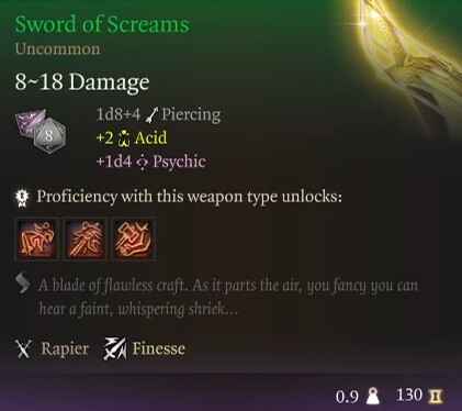 BG3 Sword of Screams