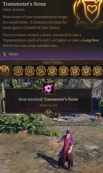 Baldur's Gate 3 Transmuter’s Stone