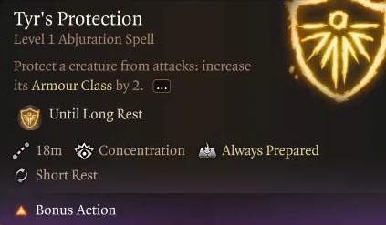 Baldur's Gate 3 Tyr's Protection