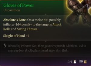 Gloves of Power - Baldur’s Gate 3