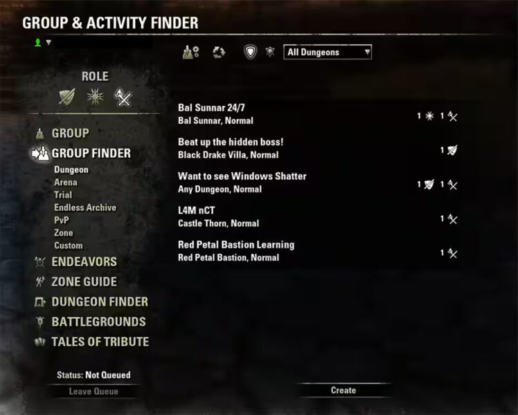 ESO Update 40 New Group Finder