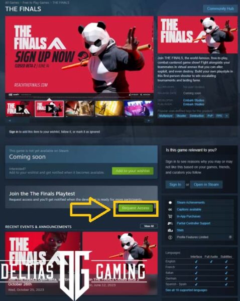 How to Join the Finals Open Beta
