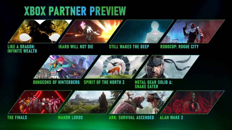 Xbox Partner Preview Everything Shown
