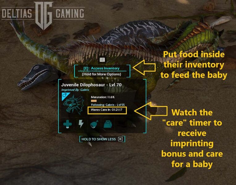 ARK Survival Ascended - imprinting and feeding