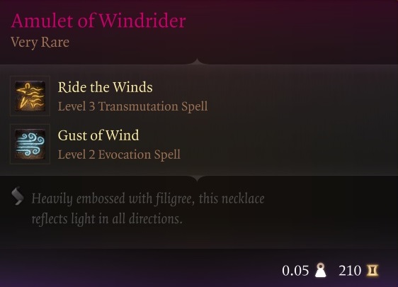 Amulet of Windrider - Baldur’s Gate 3 - BG3