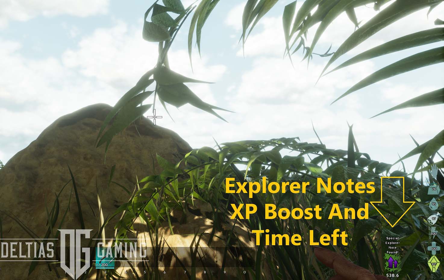 Ark Survival Ascended Explorer Notes XP Boost Icon and Timer