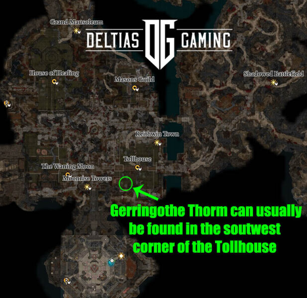 Baldur's Gate 3 Gerringothe Thorm location map