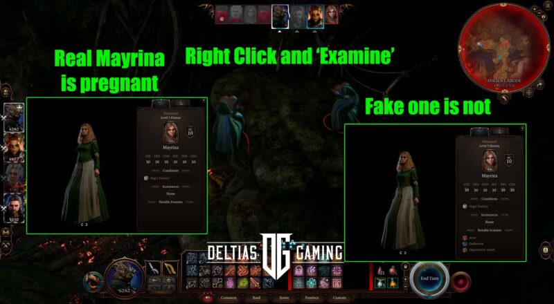 Baldur's Gate 3 How to tell which Mayrina is Real or Fake