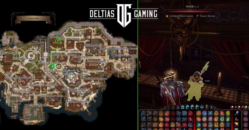 Baldur's Gate 3 Location of Devil's Fee and Helsik map