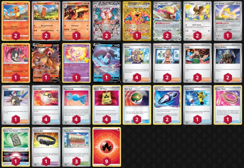 Pokemon TCG - Charizard ex Deck List