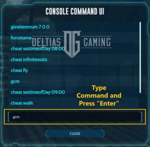 Console Commands Menu - ARK Survival Ascended