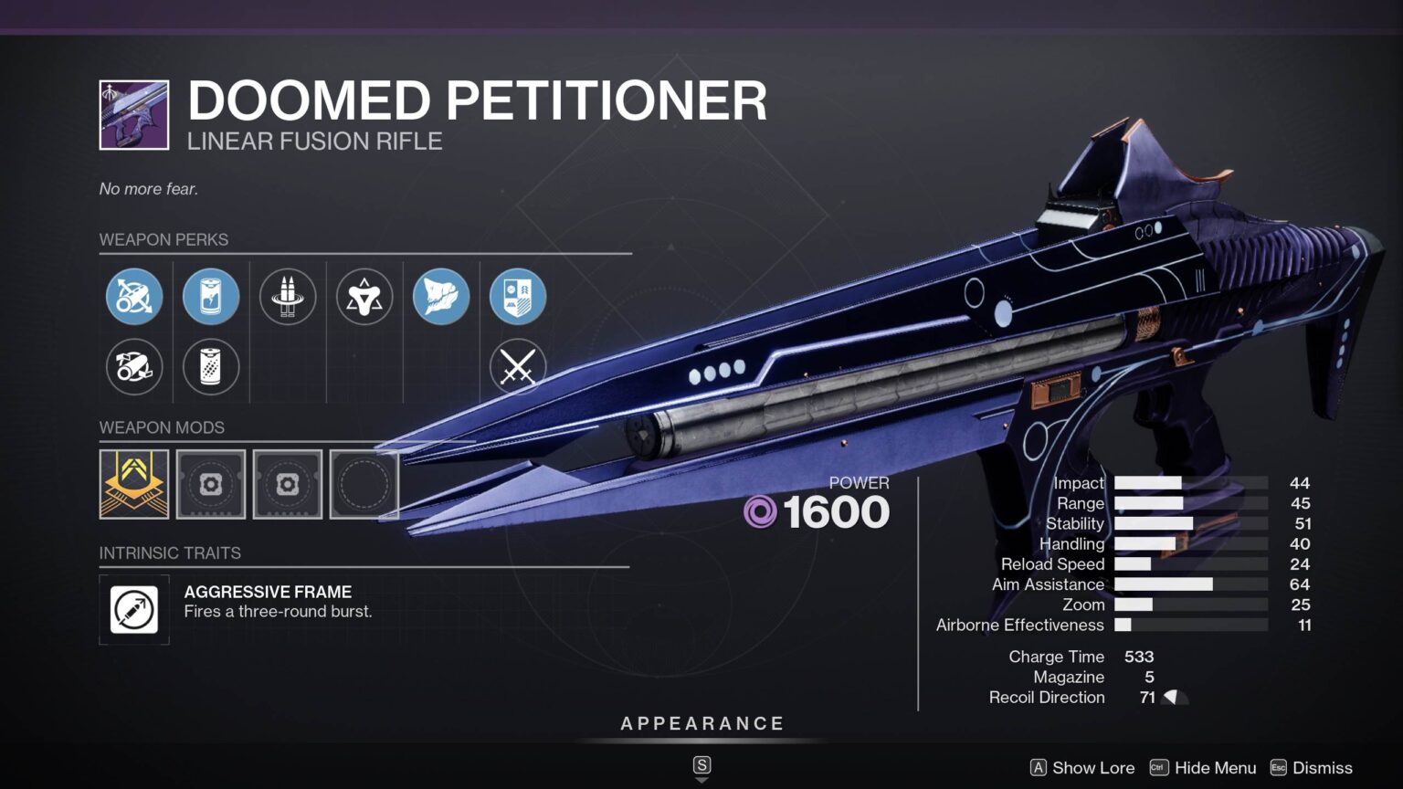 Destiny 2 Long Shadow Pve God Roll Destiny 2 Doomed Petitioner PVE & PVP God Roll and How to Get - Deltia