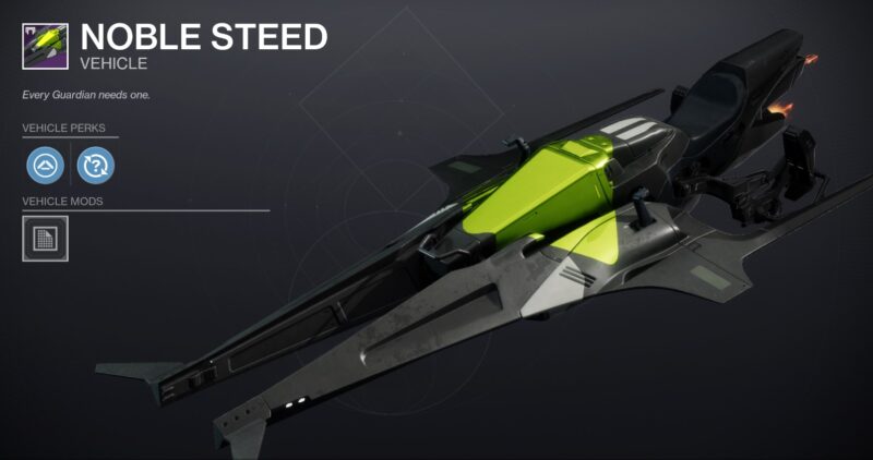 Destiny 2 Noble Steed Legendary Sparrow