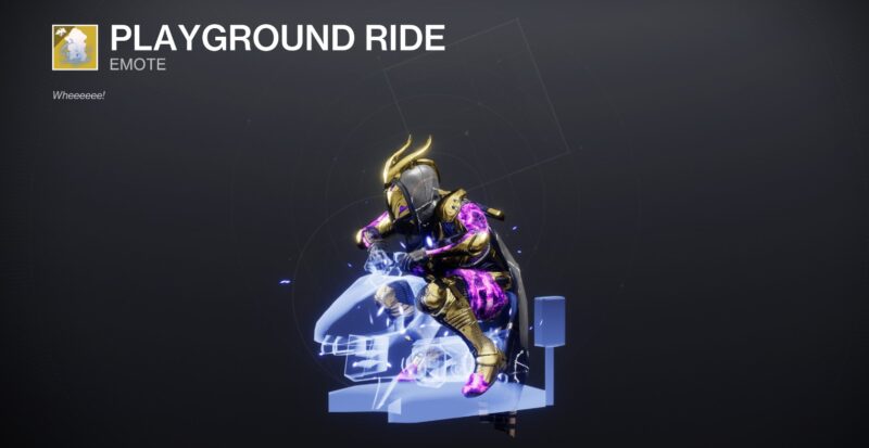 Destiny 2 Playground Ride Exotic Emote