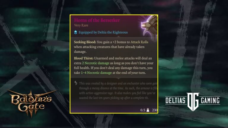 BG3 - How to Horns of the Berserker