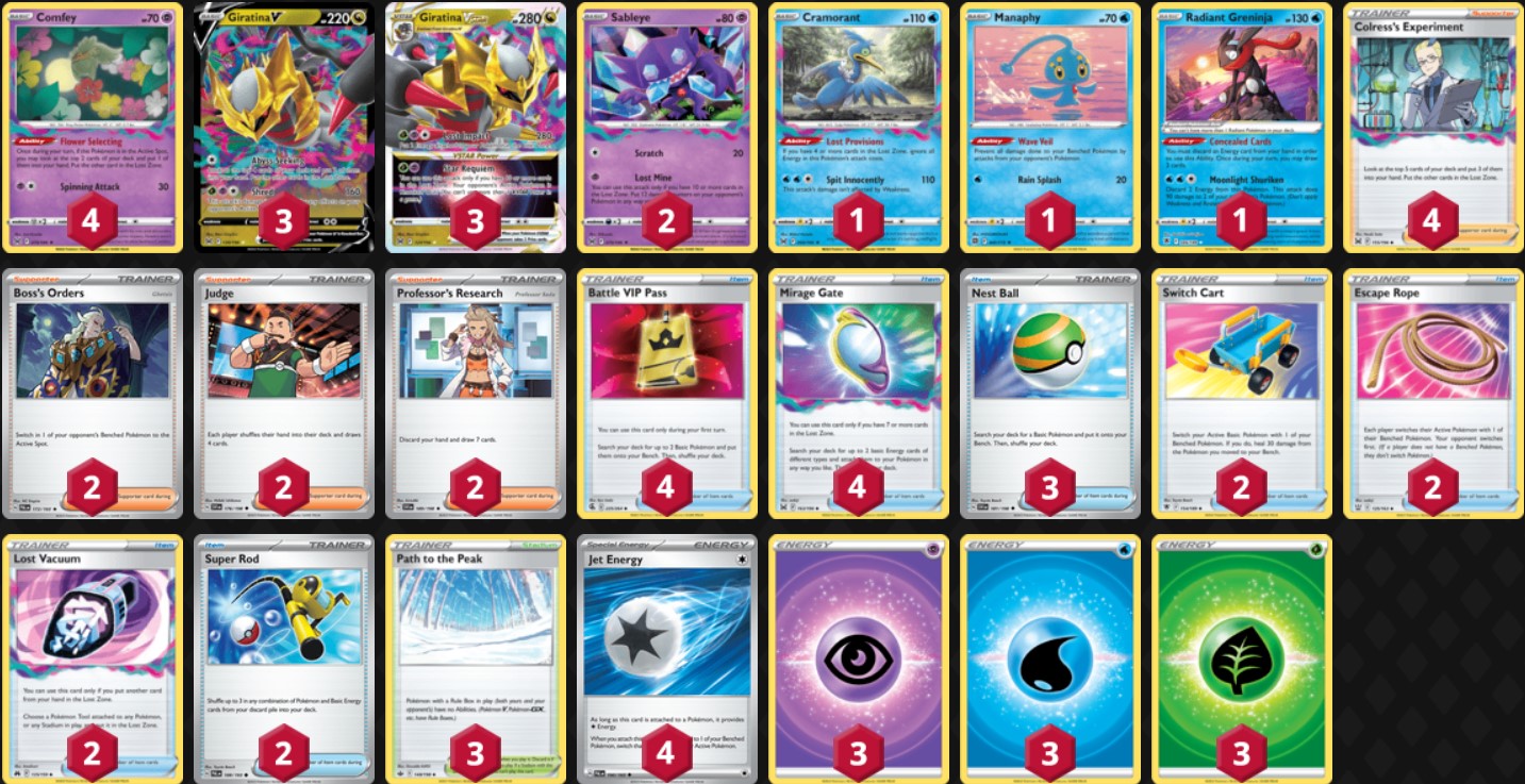 Pokemon TCG Lost Zone Deck (Giratina VSTAR) Guide and List Deltia's