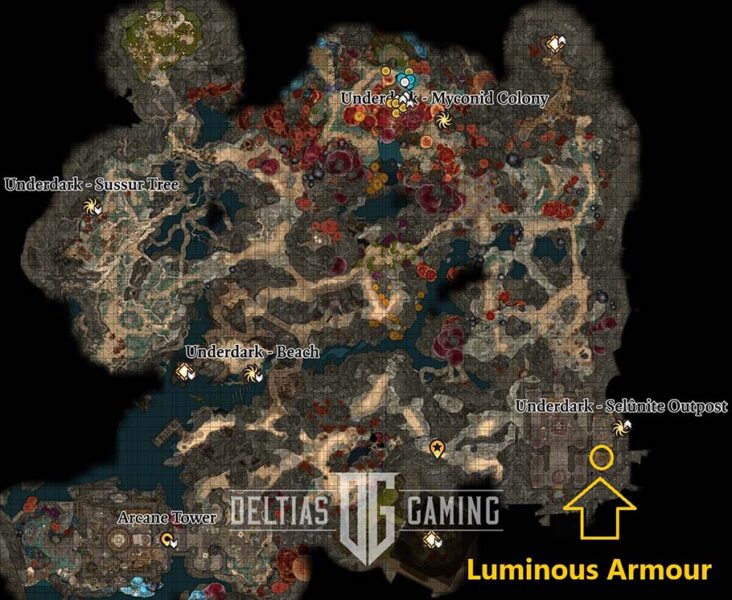 Luminous Armour Map location in Baldur's Gate 3 - Bg3 - Deltia's Gaming